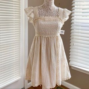 NWT Cream embroidered altar’d state dress